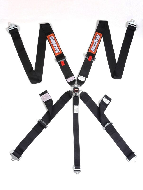 RaceQuip Black SFI CAMLOCK 5pt PU Lap Seat Belt - 742002RQP