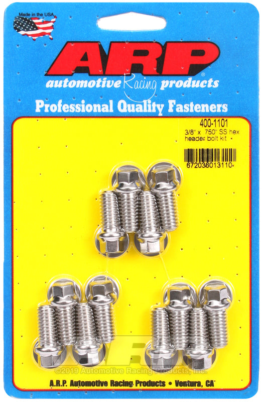 ARP 3/8 x .750 SS Hex Header Bolt Kit - 400-1101