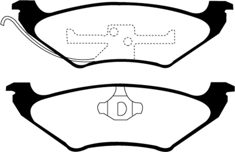 EBC 90-94 Ford Crown Victoria Greenstuff Rear Brake Pads - DP21625