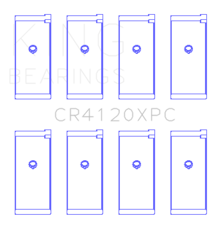 King 1992+ Mitsubishi 4G63/4G64 EVO I-IV Connecting Rod Bearing Set - Size STDX - CR4120XPCSTDX