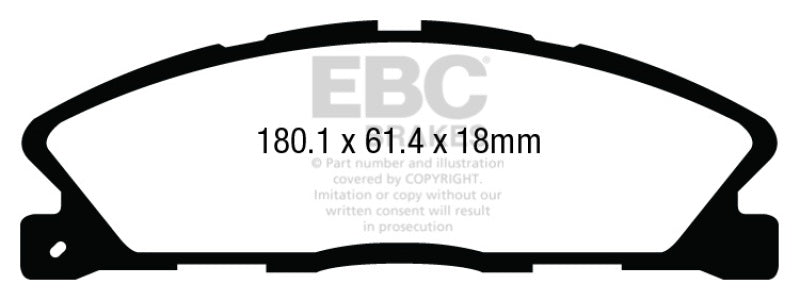 EBC 13+ Ford Taurus 3.5 Twin Turbo SHO Redstuff Front Brake Pads - DP33019C