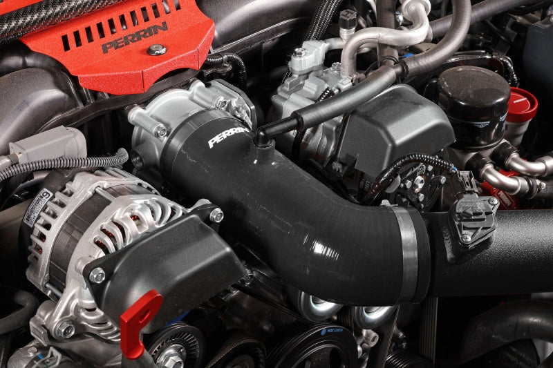 Perrin 22+ Subaru BRZ/Toyota GR86 Silicone Inlet Hose (3in. ID / SS Wire) - Black - PSP-INT-432BK