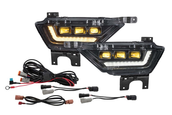Diode Dynamics 21-23 Ford F-150 Elite Fog Lamps - Yellow - DD5170 for 2021-2023 Ford F 150 - front view