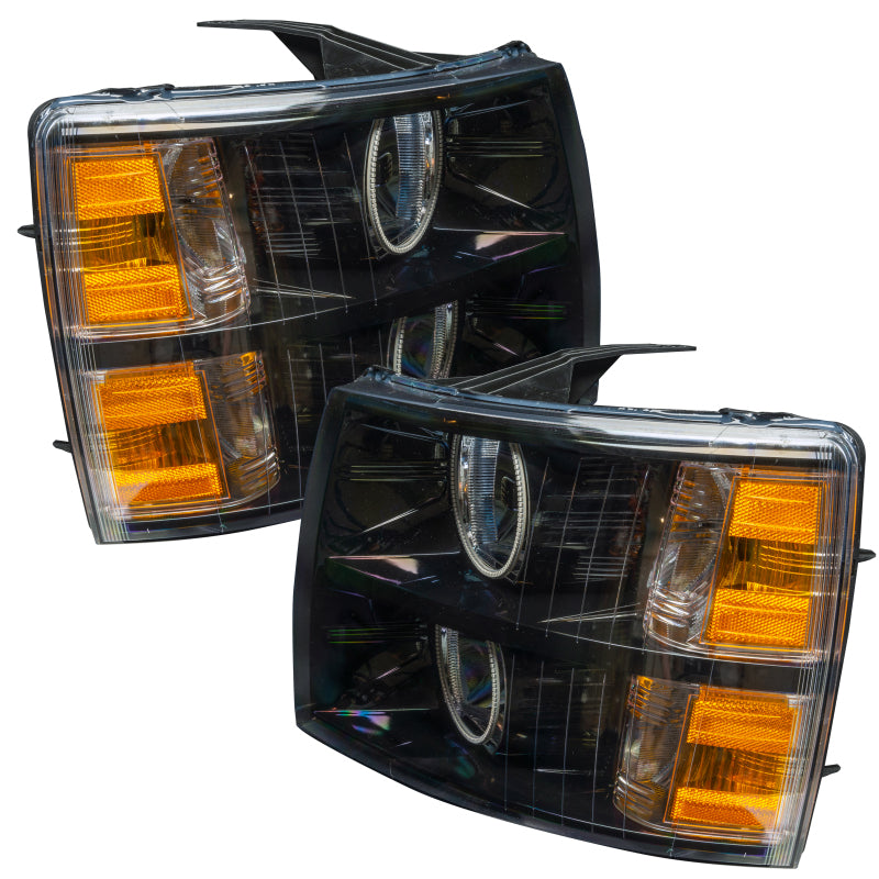 Oracle 07-13 Chevrolet Silverado SMD HL - Black - Round Style - White SEE WARRANTY - 7105-001