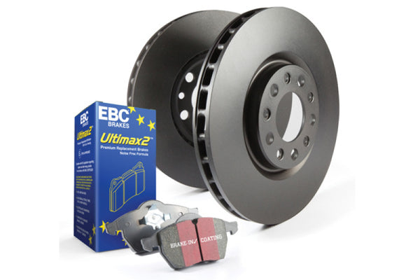 EBC S20 Kits Ultimax Pads and RK Rotors (2 axle kits) - S20K1954 for 2002-2007 Subaru Impreza - front view