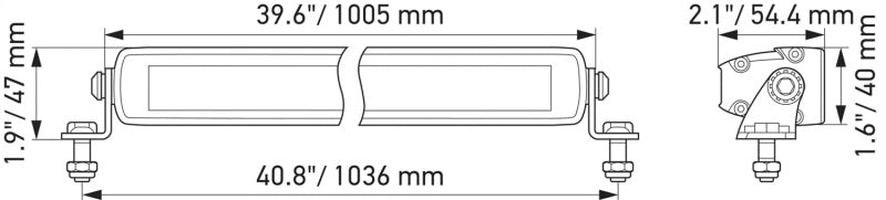 Hella Universal Black Magic 40in Thin Light Bar - Driving Beam - 358176321