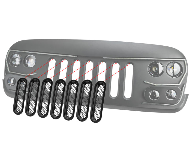 Oracle Vertical Mesh Inserts for Vector Grille (JK Model Only) SEE WARRANTY - 5840-504