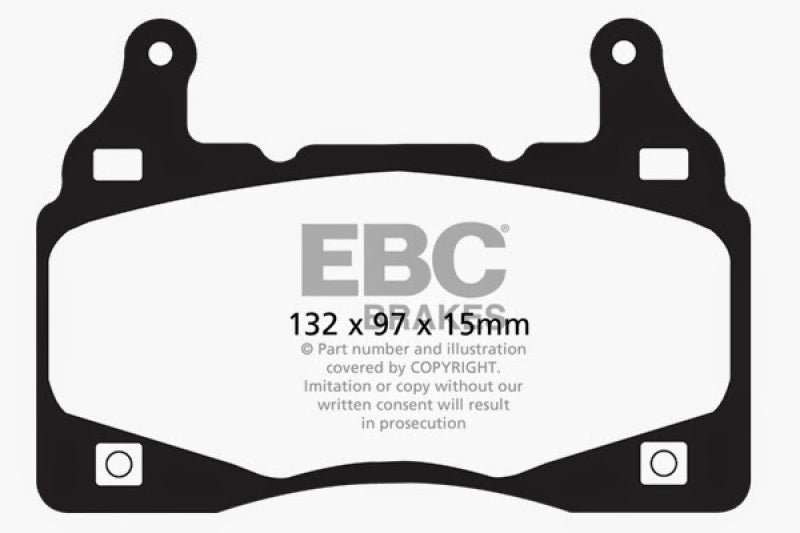 EBC 11-15 Chevrolet Camaro (5th Gen) 6.2 Yellowstuff Front Brake Pads - DP41895R