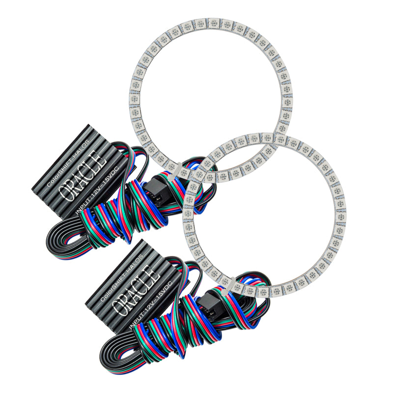 Oracle Ford Mustang 13-14 Shelby/Roush/GT500 LED Fog Halo Kit - ColorSHIFT SEE WARRANTY - 1162-333