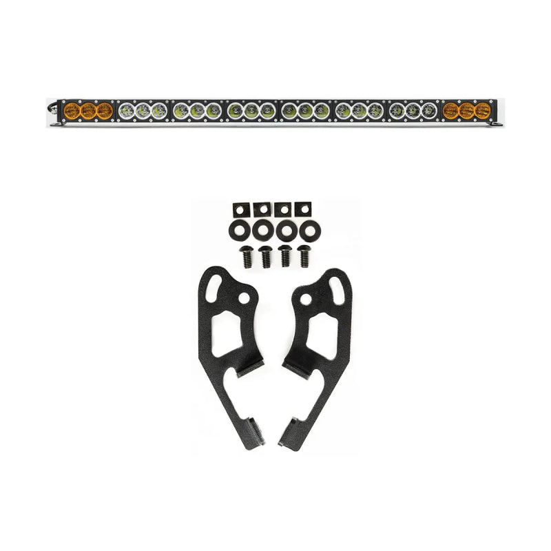 Cali Raised Sherpa Roof Rack Dual Function Light Bar & Mounting Bracket Kit (Excl. Wiring & Switch) - CR4286 - front view