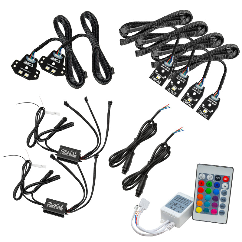 Oracle 15-21 Dodge Charger RGB+W DRL Headlight DRL Kit - ColorSHIFT w/ Simple Cntrl SEE WARRANTY - 1443-504