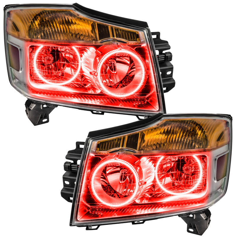 Oracle Lighting 08-15 Nissan Armada Pre-Assembled LED Halo Headlights -Red SEE WARRANTY - 8106-003