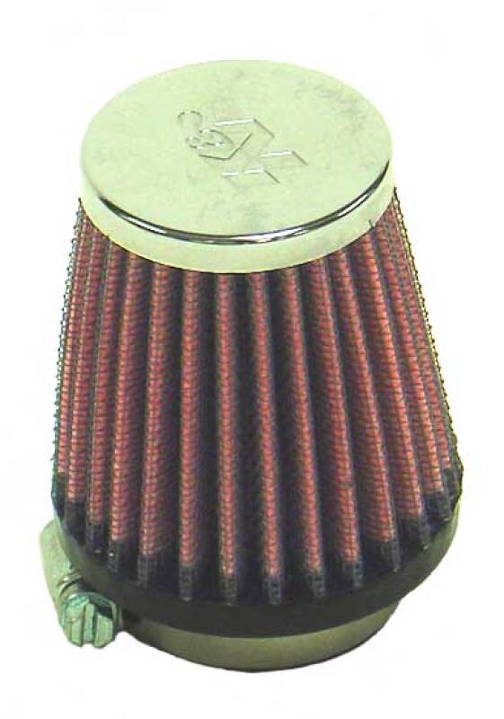 K&amp;N Universal Chrome Filter 1 9/16 inch FLG / 2 5/8 inch Bottom / 2 inch Top / 3 inch Height - RC-2290