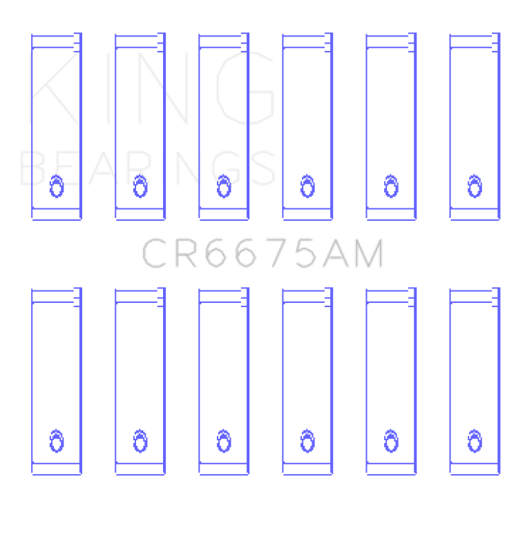 King Engine Bearings Chrysler 3.3/3.8 V6 (Size +0.25mm) Connecting Rod Bearing Set - CR6675AM0.25