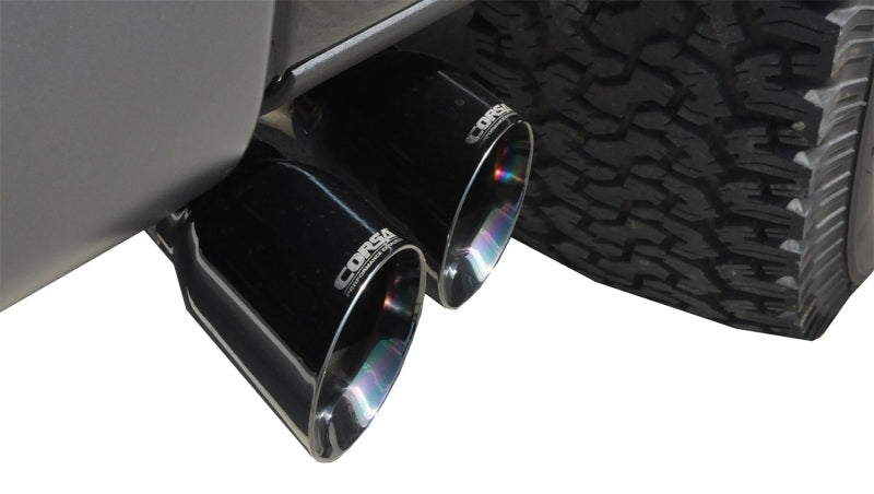 Corsa 2010-2010 Ford F-150 Raptor 5.4L V8 Black Sport Cat-Back Exhaust - 14388BLK