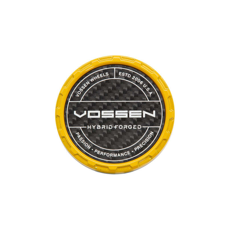 Vossen HF Carbon Billet Sport Cap 2.0 - Large (VHFL) - Yellow - Twill Weave (Gloss) - CAPBSC2-LG-HF-YL-W