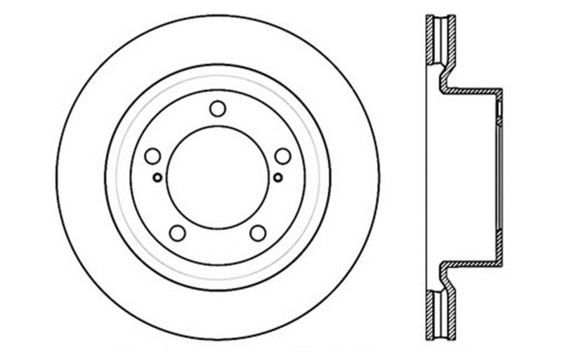 StopTech 07-19 Land Cruiser, LX570, Sequoia, Tundra Sportstop Cryo Sport Drilled Rotor, Front Left - 128.44156CL