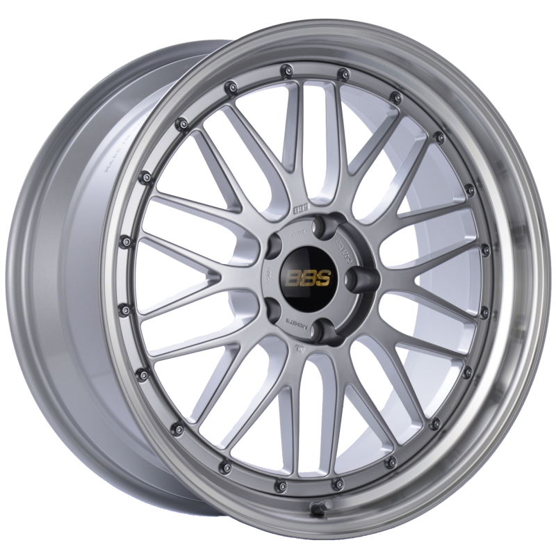 BBS LM 20x9 5x120 ET15 Diamond Silver Center Diamond Cut Lip Wheel -82mm PFS/Clip Required - LM225DSPK