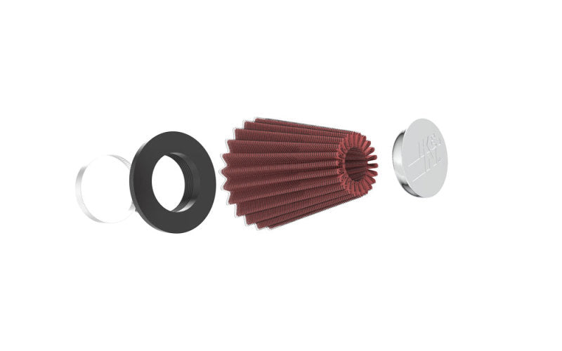 K&amp;N Universal Chrome Filter 2.063in Flange ID x 3.5in Base OD x 2in Top OD x 4in H - RC-1200