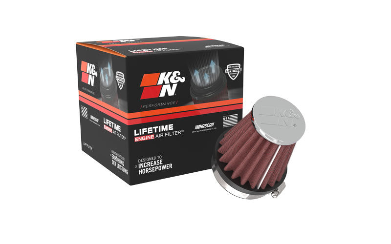 K&amp;N Universal Chrome Filter 2 1/8 inch FLG / 3 inch Bottom / 2 inch Top / 3 inch Height - RC-2330