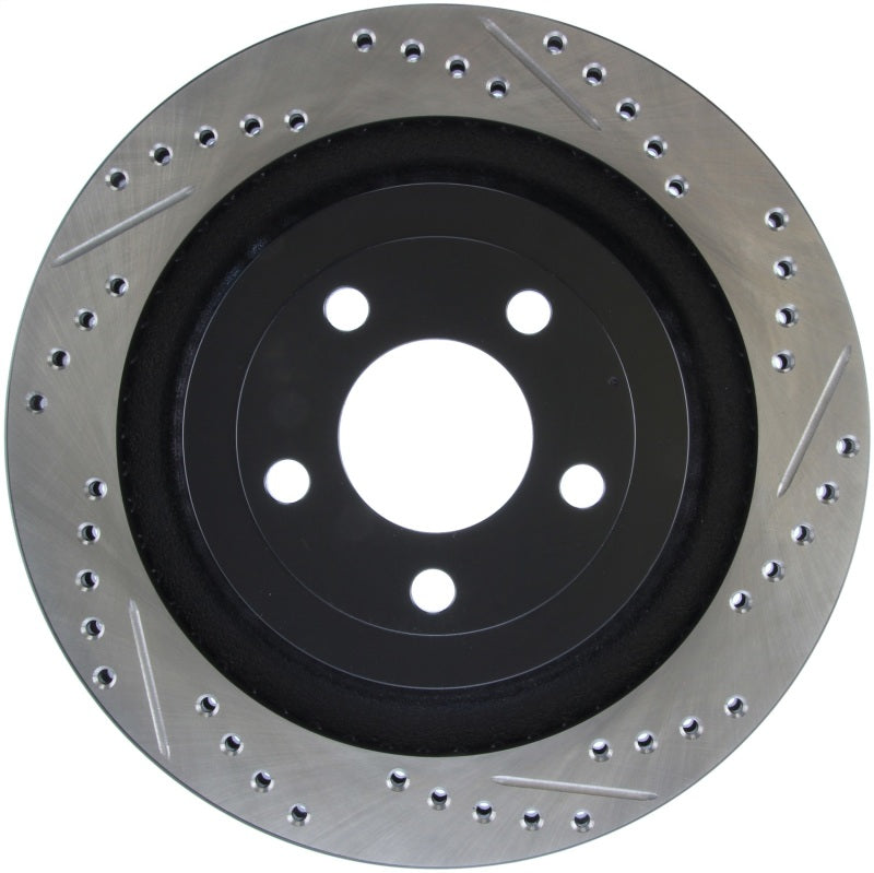 StopTech Slotted &amp; Drilled Sport Brake Rotor - 2015 Ford Mustang GT - Rear Left - 127.61109L