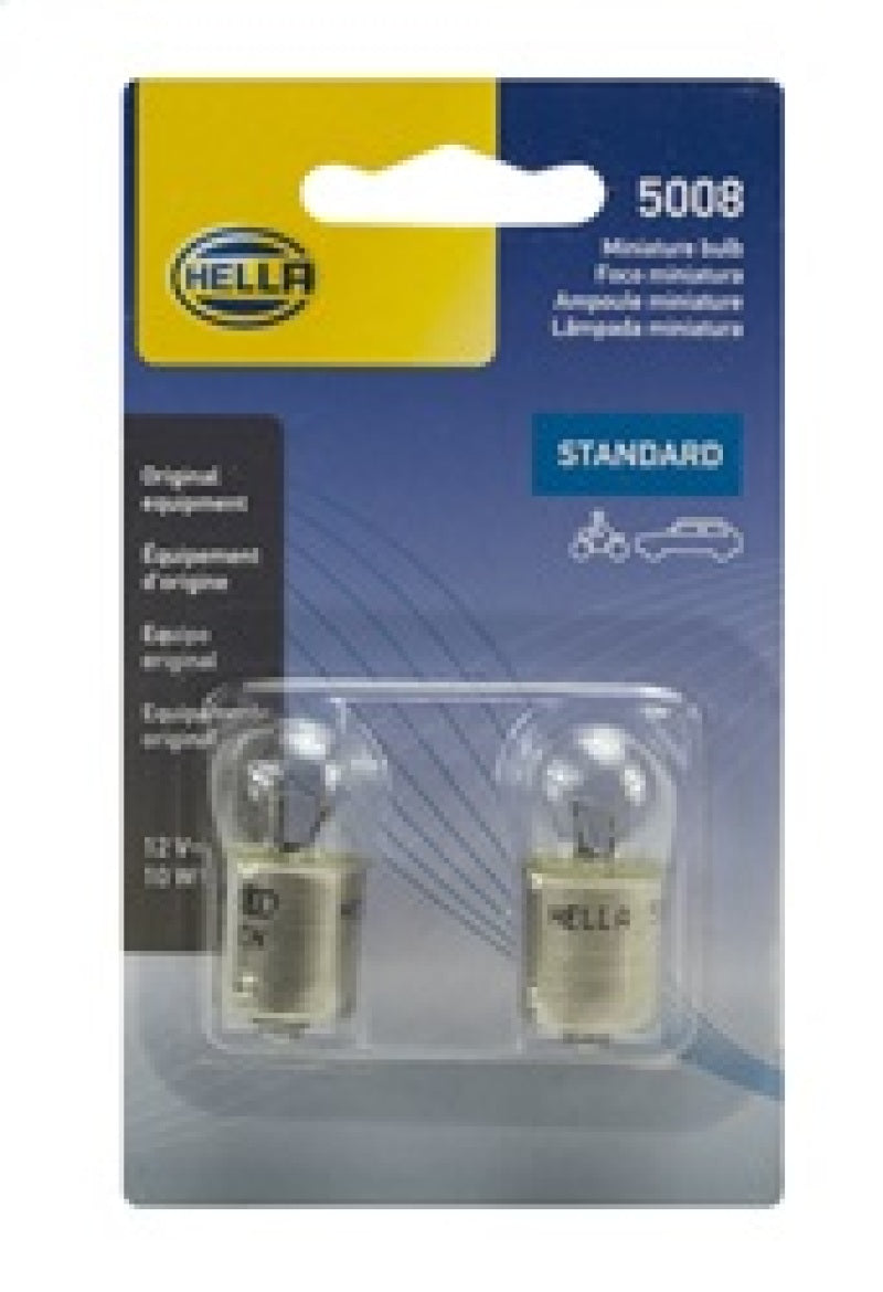 Hella Bulb 5008 12V 10W Ba15S B6 (2) - 5008TB
