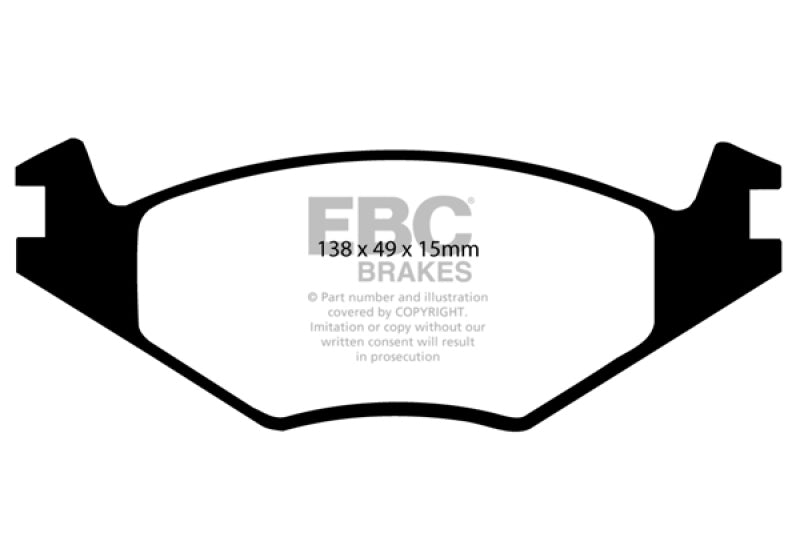 EBC 86-93 Volkswagen Cabriolet 1.8 Greenstuff Front Brake Pads - DP2517