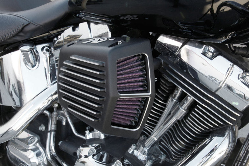K&amp;N Street Metal Intake System for 08-16 Harley Davidson Touring Models - Shaker Black - RK-3951