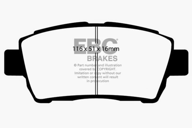 EBC 11-15 Scion IQ 1.3 Yellowstuff Front Brake Pads - DP41295R