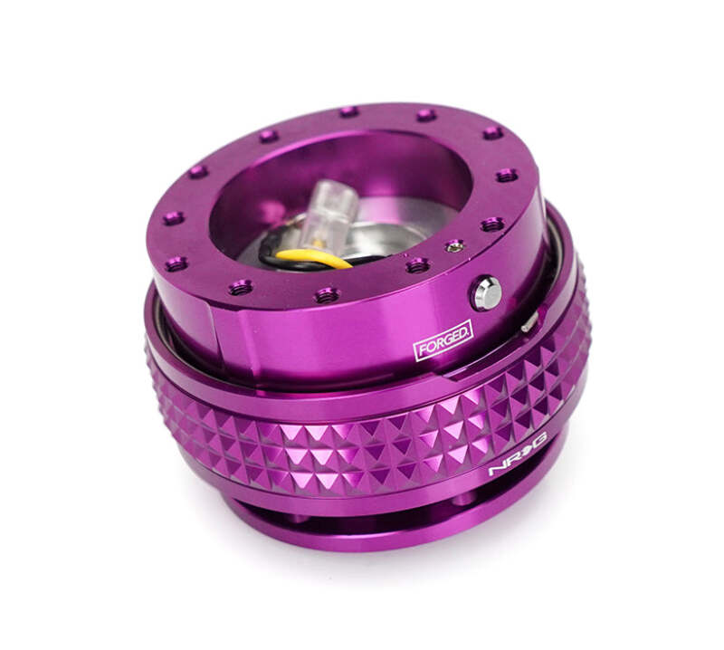 NRG Quick Release Kit - Pyramid Edition - Purple Body / Purple Pyramid Ring - SRK-210PP-PP - front view