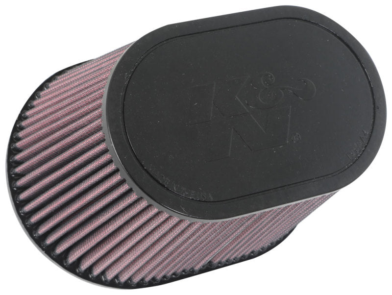 K&amp;N Universal Rubber Filter 6.25in x 4in Oval FLG / 7.375in x 5.5in Base / 6.25in x 4in Top / 5in H - RU-1001