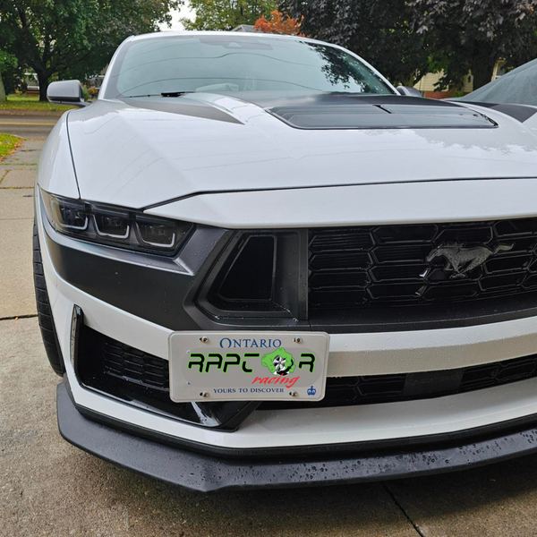 Raptor Racing - Ford Mustang 24+ Dark Horse License Plate Relocation Kit for 2024-2026 Ford Mustang - front view