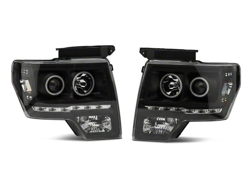 Raxiom 09-14 Ford F-150 G2 Super White LED Halo Projector Headlights- Black Housing- Clear Lens - T542835 - close-up view 8