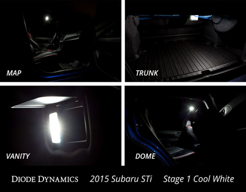 Diode Dynamics 15-19 Subaru WRX Interior Light Kit Stage 2 - Red - DD0265