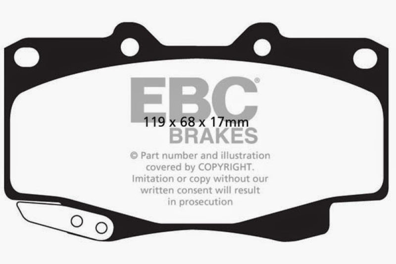 EBC 99-04 Toyota Tacoma 4WD 2.7 Greenstuff Front Brake Pads - DP62005