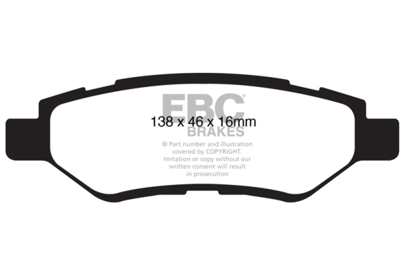EBC 08-13 Cadillac CTS 3.0 Redstuff Rear Brake Pads - DP31829C