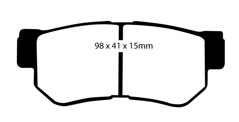 EBC 01-06 Hyundai Santa Fe 2.4 Greenstuff Rear Brake Pads - DP61392