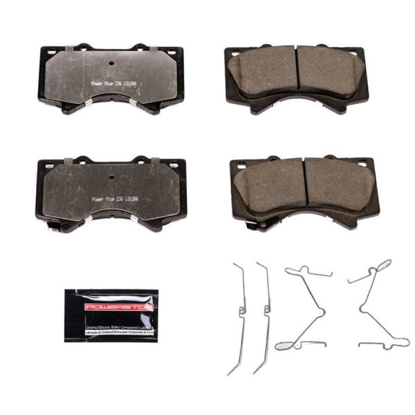 Power Stop 08-11 Lexus LX570 Front Z36 Truck & Tow Brake Pads w/Hardware - Z36-1303 for 2008-2022 Toyota Sequoia - front view