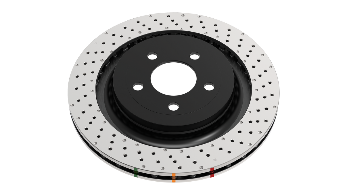 DBA 15-20 Volkswagen Golf R Front 4000 Series Cross Drilled Rotor w/Silver Hat - DBA42830WSLVXD