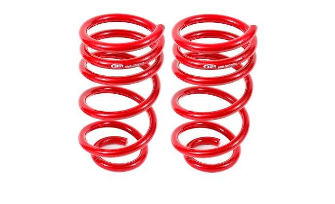 BMR 10-15 5th Gen Camaro V8 Rear Lowering Springs - Red - SP021R