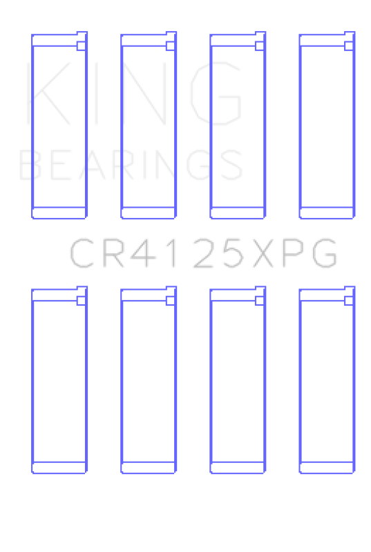 King Subaru EJ20/EJ22/EJ25 (Suites 52mm Journal Size) Tri-Metal Perf Rod Bearing Set - Size STDX - CR4125XPGSTDX