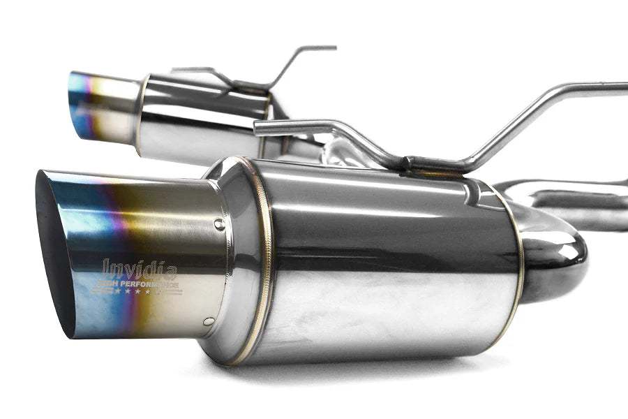 Invidia 08-11 STi Hatch / 11 WRX Hatch Dual N1 Single Layer Titanium Tipped Cat-back Exhaust