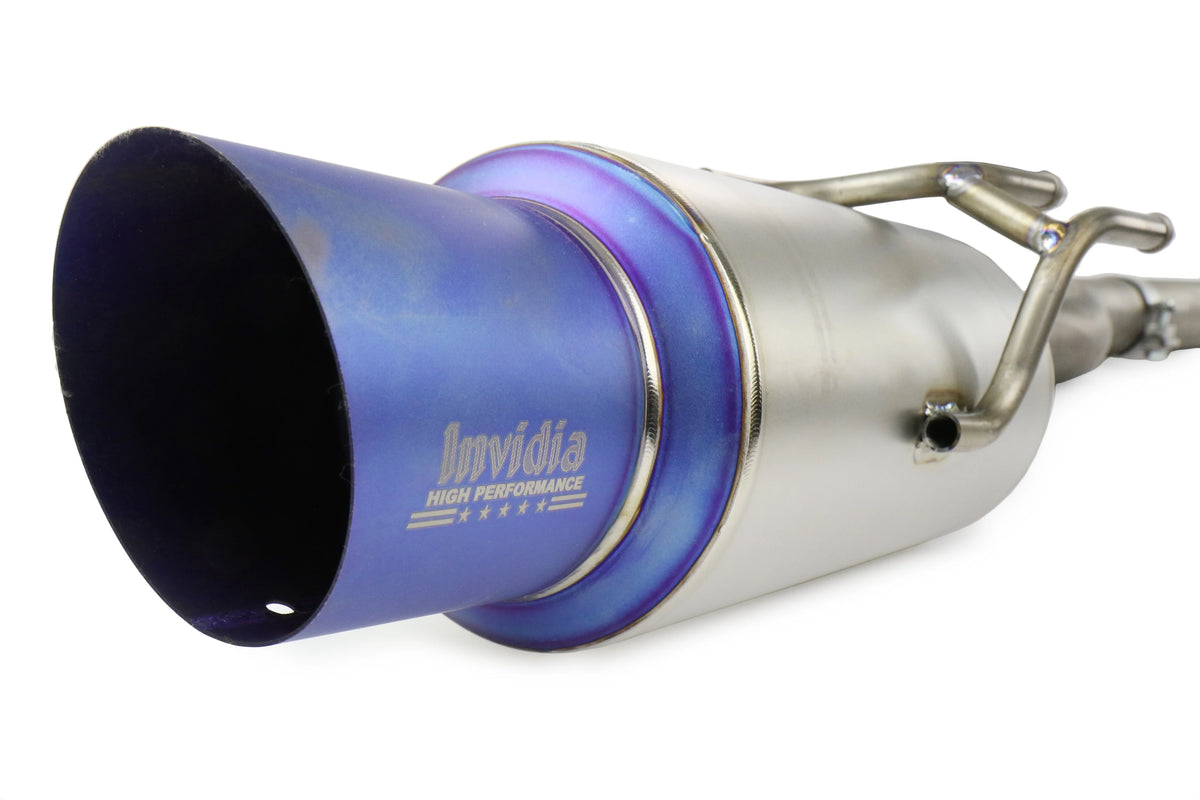 Invidia 2009+ EVO X 80mm Single Outlet Full Titanium Cat-Back Exhaust - HS09MEXTRG