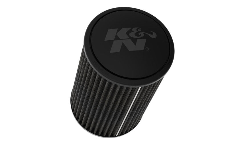 K&amp;N Universal Clamp-On Air Filter 3-1/2in Flange ID 6in Base 5-1/4in Top 9in Height - RU-3111HBK