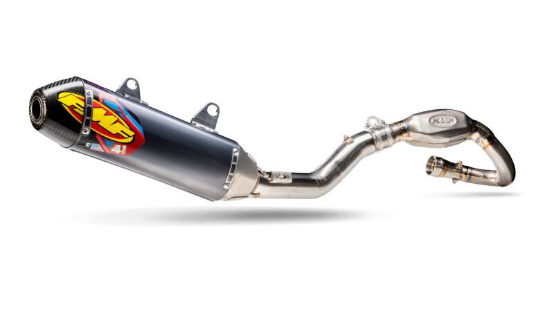 FMF Racing TRIUMPH TF 450-RC 25 TF C E 26 ALUM FACTORY 4.1 RCT SYSTM W/ MGBMB HDR C/F END CAP - 045705 - front view