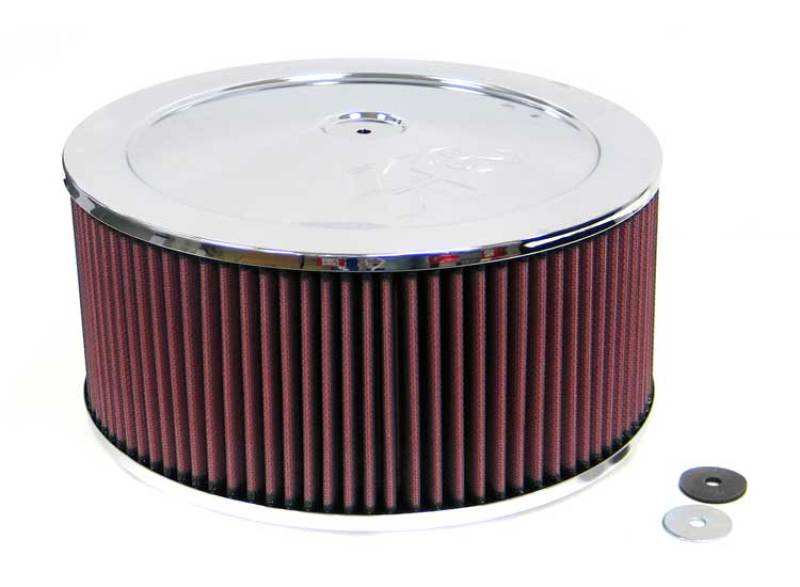K&N Universal Custom Air Filter - Round 7.3125in Flange / 11in OD / 7in Height - 60-1250 by K&N Engineering - front view