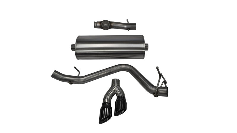 Corsa 14-19 GMC Sierra/Chevy Silv 1500 Reg. Cab/Std. Bed 5.3L V8 Black Sport Single Side CB Exhaust - 14871BLK