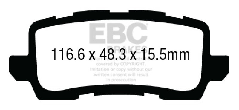 EBC 13+ Acura RLX 3.5 Ultimax2 Rear Brake Pads - UD1698