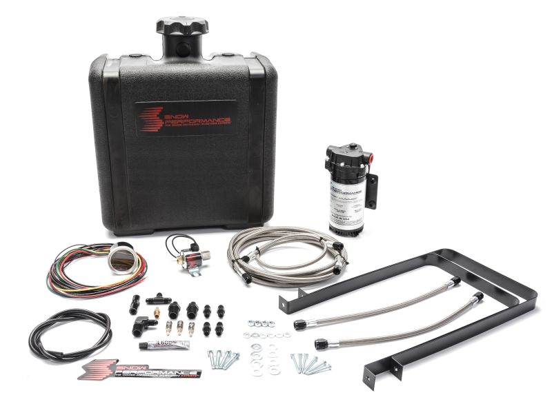 Snow Performance Chevy/GMC Stg 2 Boost Cooler Water Injection Kit (SS Braided Line 4AN Fittings) - SNO-430-BRD for 2001-2020 