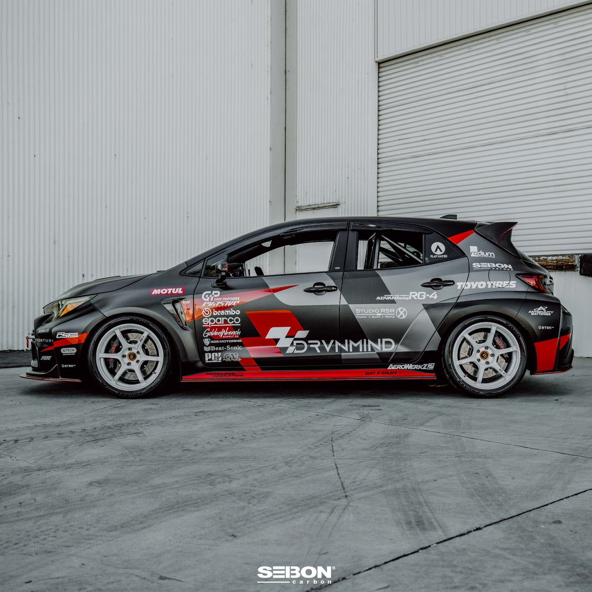 Seibon 2023+ Toyota GR Corolla Carbon Fiber Rear Doors - DD23TYGRCOR-R